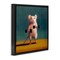 Stupell Industries Weight Lifting Mouse Framed Floater Canvas Wall Art Design by Lucia Heffernan